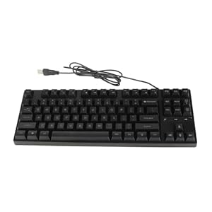 Bewinner Mechanical Gaming Keyboard, 87 Keys Compact Computer Keyboard, Ergonomic USB Wired Gaming Keyboard, Backlit Keyboard for Desktop Laptop PC