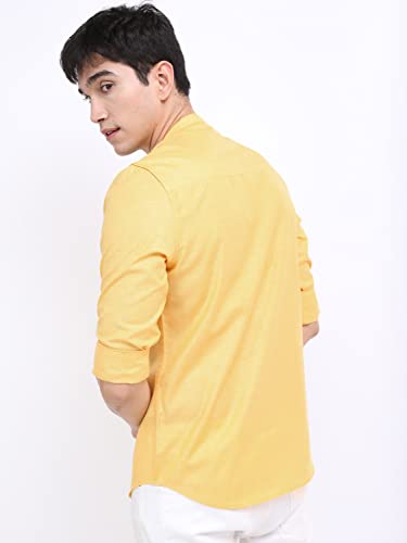 Image of KETCH Men Cotton Slim Fit Solid Full Sleeve Shirt