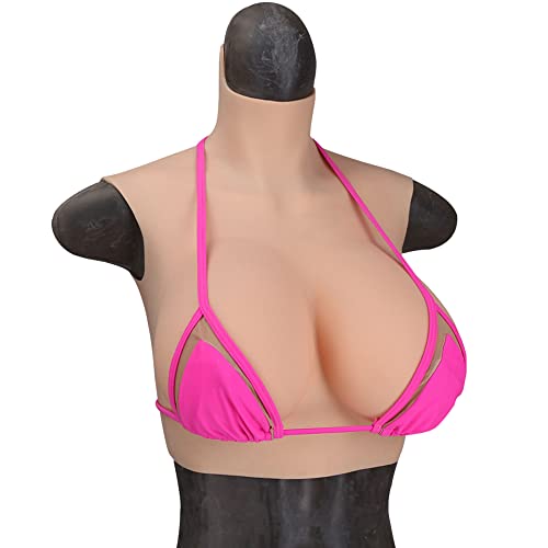 Placas de silicona de sexta generación para travestis de copa G, formas de senos, pechos falsos transgénero Drag Queens/Color 2 Cover