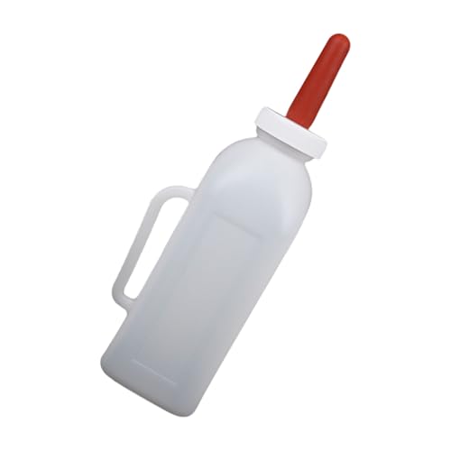Ofggd Botella ternera, 1 – 5 l de capacidad, dispensador de leche con boquilla de silicona para facilitar la lactancia