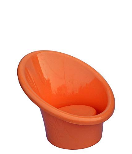 Image of Tub Chairs /ARM Chairs /Chairs for Home, Living Room /Indoor and Outdoor Chairs with Complimentary Cushions Set of 04 (Orange, Plastic)