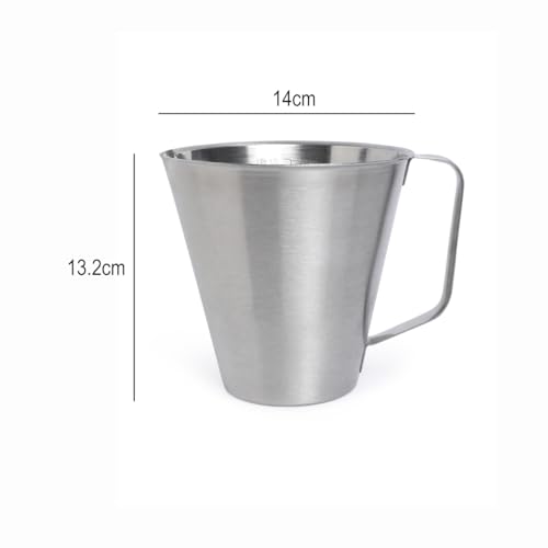 Image of KMW Stainless Steel Measuring Jug with Handle Without Base I for Craft, Kitchen, Baking, and Liquid I 1000 ML (Pack of 1)