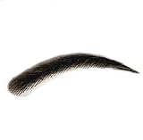 Artifical Eyebrow Extensions Natural Human Hair False Eyebrows (1B-natural black)