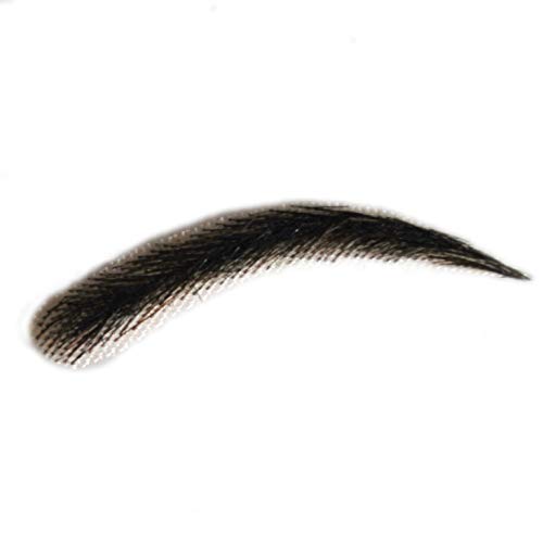 Artifical Eyebrow Extensions Natural Human Hair False Eyebrows (1B-natural black)