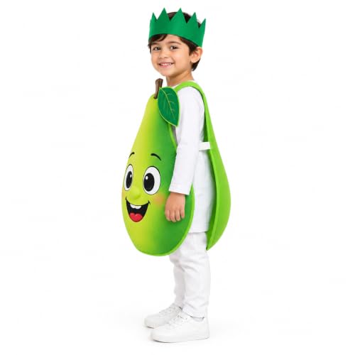 Image of Raj Costume Kids Fruit & Vegetable Fancy Dress Costume | Soft Felt Fruit and Vegetable Cutout Costume for Boys & Girls | School Annual Function