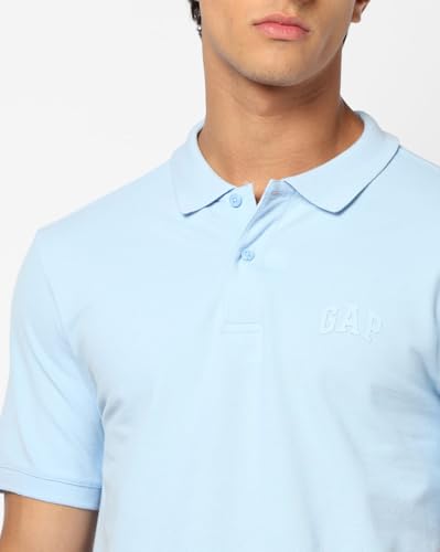 Image of Gap Men Solid Slim Fit Polo Neck Short Sleeves T-Shirt