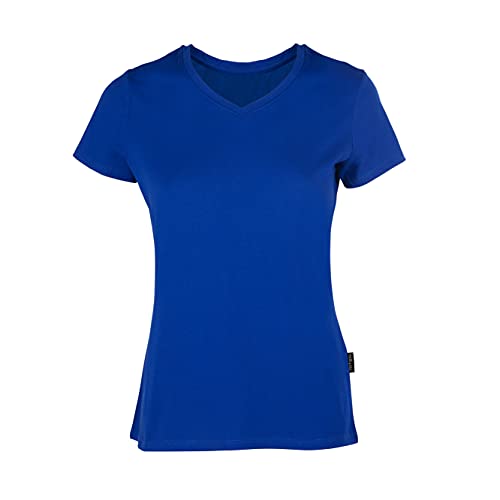HRM Damen F Luxury V-Neck Tee, royal blau, XL