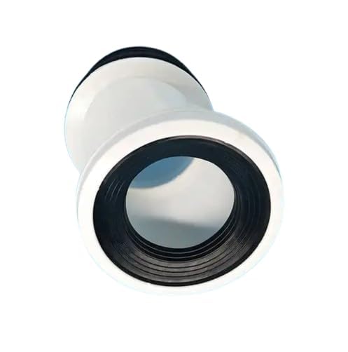 Image of Imaashi inchOffset Plastic WC Pan Connector: 100mm Diameter, 125mm Length (4 inch x 5 inch) inch Color White (OFFSET)