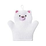 Bath Gloves for Shower Natural, Baby Bath Mitt Washcloths with Cute Animal Designs,Animal Bath Body Wash Gloves, Cute Cartoon Bath Sponges, Cute Animal Toddler Bath Mitt, Soft Scrub,20cm