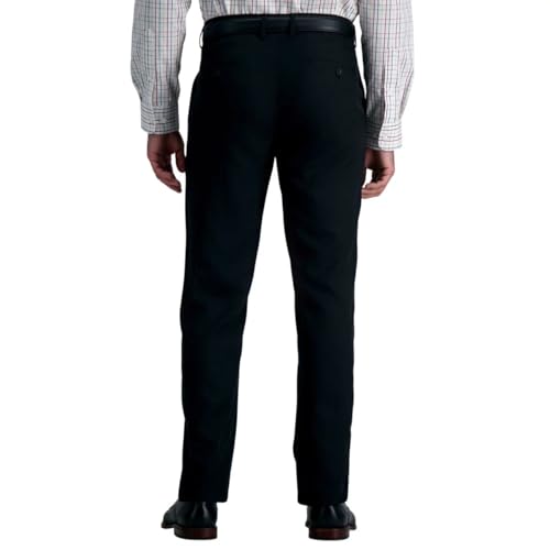Haggar Men's Comfort Performance Stretch Straight Fit Pants with Super Flex Waistband3