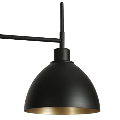 KSANA 3-Light Kitchen Island Lighting, 33" Modern Black Gold Pendant Light Fixture Industrial Linear Chandelier with Metal Dome Shade Dining Room Light Fixture Over Table for Kitchen by KSANA - Used condition - Image 6
