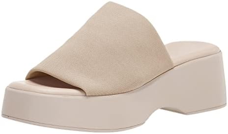 Minshluu Womens Platform Wedge Sandals Peep Toe Slip on Stretchy Backless Wedges Slides