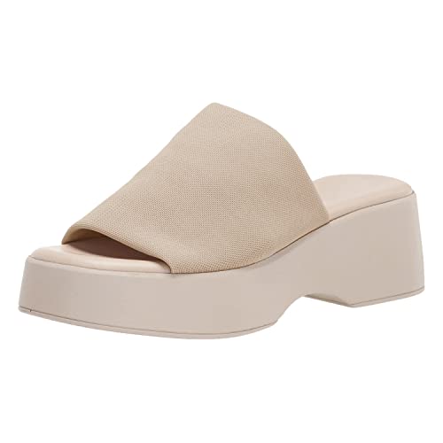 Image of Womens Wedge SIides Sandals Platform Open Toe Slip On Elastic Band Wedges Shoes