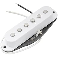 Fits for Strat style electric guitar, neck position Featuring Alnico 5 pickup staggered polepieces, they are designed to emulate Fender's classic 60's American Strat pickups, with clear chimey tones and authentic vintage sound Polepiece spacing: 50mm...
