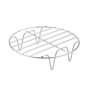 Rond draadrooster, heteluchtfriteuse, stomende grill-soeppan, ronde grillroosters van roestvrij staal, vaatwasmachinebestendig frame, kookstandaard voor bakken, braden, stomen, koelen, drogen