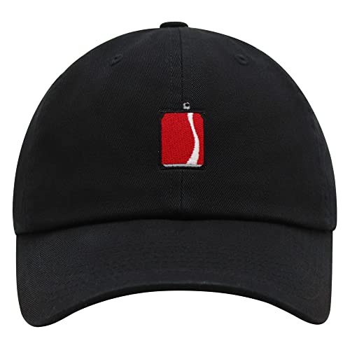 JPAK Soda Can Premium Dad Hat Embroidered Cotton Baseball Cap Coke Black