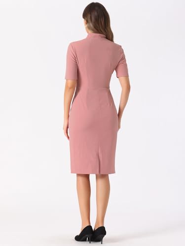Image of Allegra K Work Dresses for Women's Short Sleeve Business Office Pencil Dress