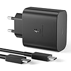 Chargeur USB C, 45W Chargeur Super Charge Rapide pour Samsung Galaxy S25,S24+,S24 Ultra,S23+,S23 Ultra, S22,S21,Note20 Prise Secteur USB C Adapteur Chargeur Rapide de Rechange d'origine + 1.5M Type-C