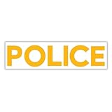 Police Letter Heat Transfers - Yellow OSFM