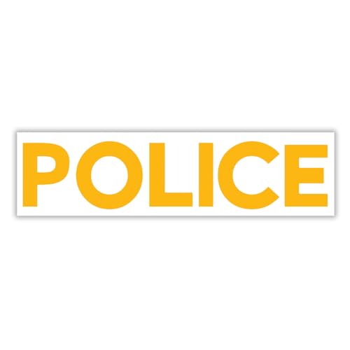 Police Letter Heat Transfers - Yellow OSFM
