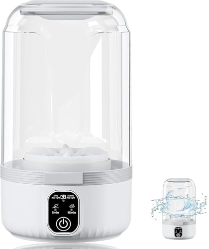 El Mejor Listado de mini lavadora de ropa - los más vendidos. 42 Mini lavadora portátil para ropa interior, lavadora compacta de ropa interior, mini lavadora recargable de 3000 mAh para viajes, recámara, RV y uso doméstico (1.5 L)