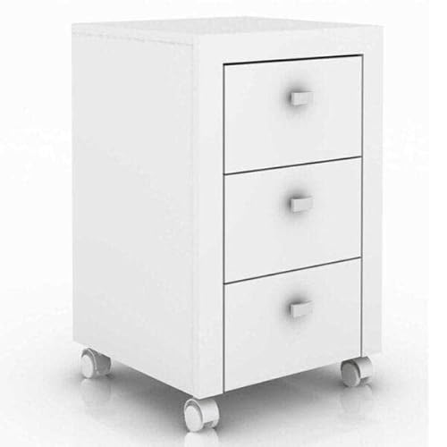 Escritório Completo 5 Peças Gaveteiro Mesa Balcões e Estante Tecno Mobili Branco
