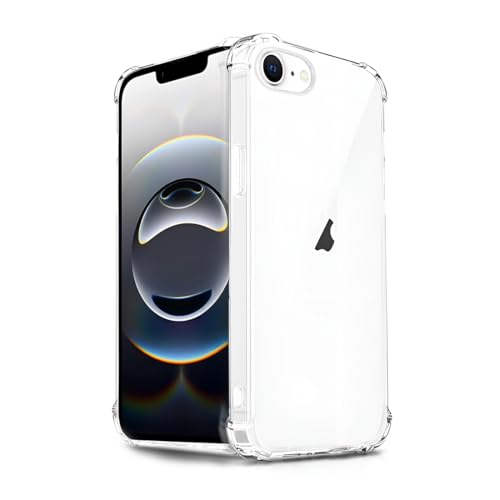 Image of Fashionury 3D Raised Transparent Crystal Clear Back Cover for iPhone 16e | Shockproof Design | Anti-Slip Grip | Camera Protection | 360 Degree Protection Mobile Case