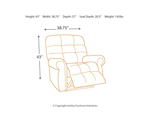 Signature Design by Ashley Ernestine Power Lift Adjustable Recliner for Elderly, Gray