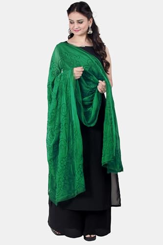 Chandrakala Chiffon Dupatta for Women,Shawl Scarf Wrap Chunni,(D285-P)2