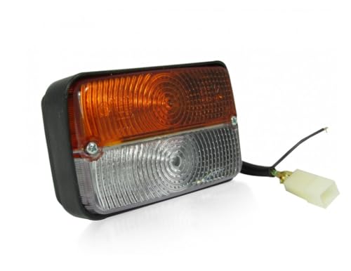 Générique Phare Clignotant Feu de Position Avant pour Tracteur Côté Gauche/Droit Compatible avec Agricole Massey Ferguson Landini Homologué E37
