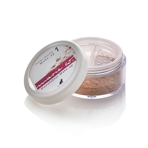Marie W. - Make Up Puder Nr. 1, ergiebiges Puder-Make-up für den sehr hellen Teint, helle Haut - vegane Naturkosmetik - 5 g