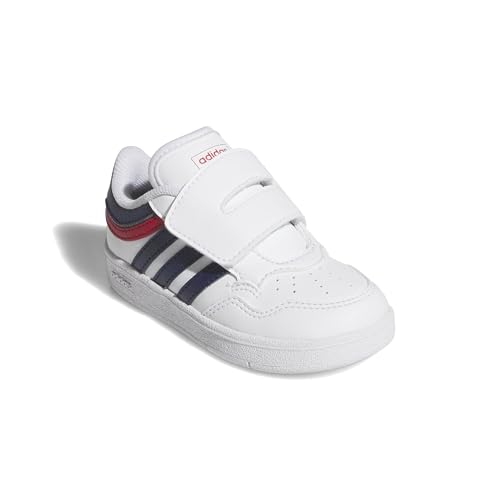 adidas Unisex Baby Hoops 4.0 Shoes Schuhe, FTWR White/Dark Blue/Better Scarlet, 21 EU