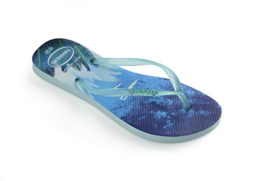 Chinelo Slim Paisage, Havaianas, Feminino, Azul Ceu, 37/38