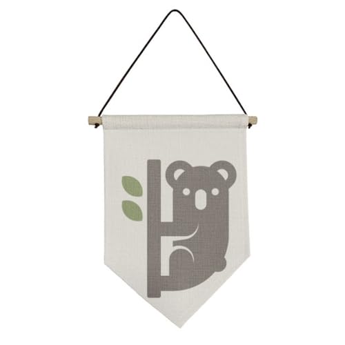 Toile à suspendre drapeau australien décoration murale koala eucalyptus