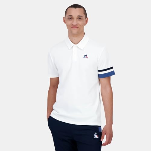 Polo en coton Heritage SP Le Coq Sportif manches courtes haut de gamme