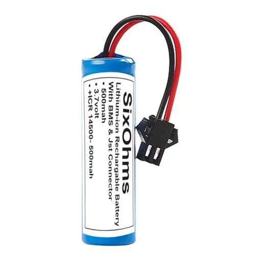Image of 3.7V 500mAh Rechargeable Battery with SM-2P USB Charger Cable | Lithium Battery Pack for RC Cars, Remote Control Toys, Robot Kits & DIY Projects