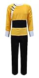 AmanMing Anime Ranma 1/2 Nibun-no-Ichi Hibiki Ryoga Cosplay Costume Yellow Chinese Style Uniform (Yellow, X-Small)