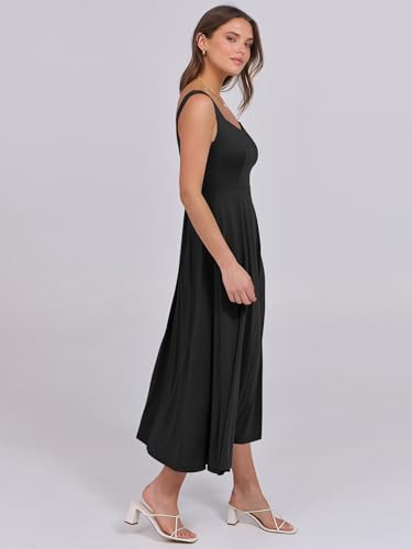 ANRABESS Women Summer Casual Dress Sleeveless Smocked Back Tank Midi Dresses 2025 Beach Vacation Sundress with Pockets3