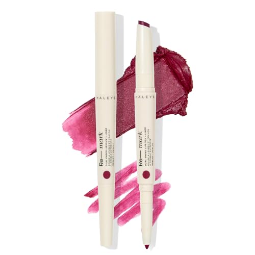 Image of HALEYS Re-mark Dual-Ended 2-in-1 Lipstick & Liner, Berry, Merlot | Creamy Matte Moisturizing for Women, Precision Lip Liner, Expertly Paired Combo