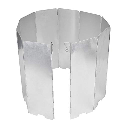 Tbest 10 Pcs Stove Windshield, Windshield Stove Screen for Outdoor Camping (Silver) Mountaineering Camping Supplies Other Hiking and Camping Supplies