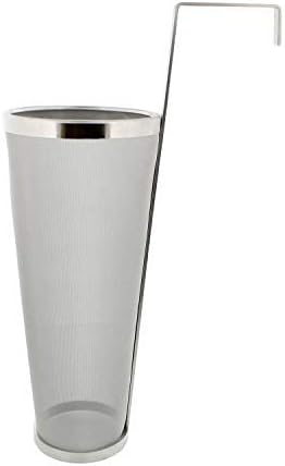 Stainless Hop Spider Beer Keg Dry Hopper Filter Screen Strainer 300 Micron Mesh for Home Beer Brewing Kettle Kegging Equipment (5.3 X 16 Inch)