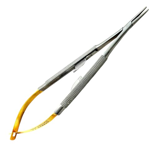 Image of New German Stainless Castroviejo Micro Needle Holder Straight 6 Inches Surgical Dental Instruments