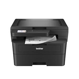 Brother HL-L2480DW Impresora láser multifunción portátil compacta inalámbrica monocromática con salida de copia, escaneo, dúplex, en blanco y negro | Incluye actualización de prueba de suscripción