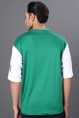 Image of Amazon Brand - INKAST Unisex Oversized T-Shirt | Sportwear | Contrast Sleeves | Drop Shoulder Baggy Fit | Graphic Print | Activewear for Gym,Training & Street Style