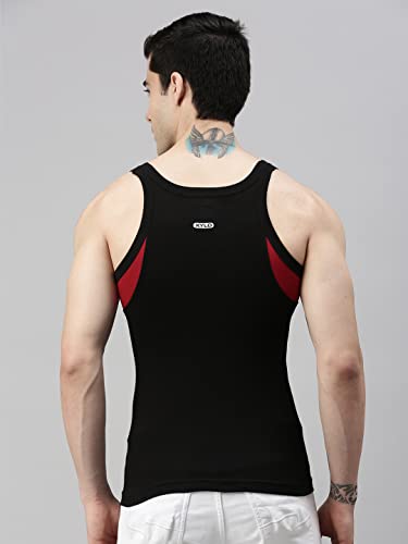 Image of Lux Cozi Men's Gym Vest | 100% Pure Cotton Rib Fabric | U Neck Sleeveless Innerwear | Ultra Soft Hand Feel | Extremely Stretch Fit - Style 999 - Color May Vary (Pack of 4)