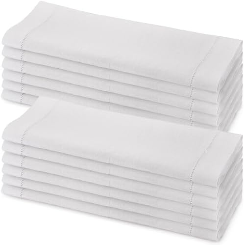 Patelai 12 Pcs 14″ x 22″ White Linen Hemstitched Towel Linen Tea Towels Linen Dish Towels Placemats Hand Towels for Bathroom Linen Towels for Kitchen Bathroom Patelai 12 Pcs 14″ x 22″ White Linen Hemstitched Towel Linen Tea Towels Linen Dish Towels Placemats Hand Towels for Bathroom Linen Towels for Kitchen Bathroom