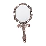 Construction robuste : fabriqué en métal robuste, ce miroir est robuste et , miroir à main pour femme, miroir portable