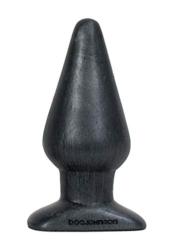 Doc Johnson Platinum Premium Silicone - The Super Big End - 5.5 in. Long and 2.3 in. Wide - Large Silicone Butt Plug with Flared Safety Base - Advanced Anal Toy - Charcoal