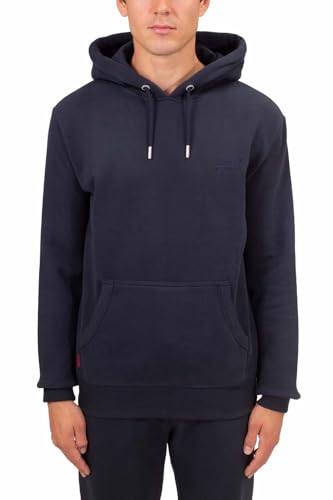 Superdry Mens Essential Logo Hoodie Blue Size L