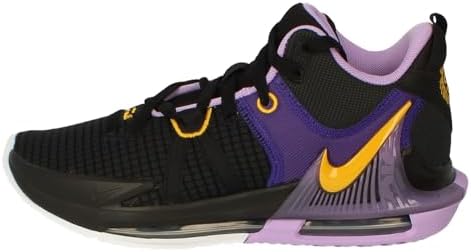 Nike Men's Lebron Witness 7 Basketball Shoe, Black/University Gold-Lilac, 11 M US | Image 5
